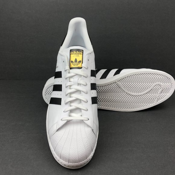 NWB ADIDAS SUPERSTAR Men Leather Snackers - Picture 4 of 5